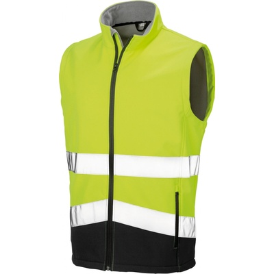 Result Unisex bezpečnostná softshellová vesta R451X Fluorescent Yellow