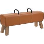 vidaXL Пейка Кафяво 110 x 30 x 45 см Истинска (42042118)