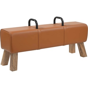 vidaXL Пейка Кафяво 110 x 30 x 45 см Истинска (42042118)