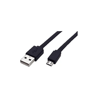 Roline 11.02.8760 USB 2.0 kabel, USB A(M) - microUSB B(M), 1m, plochý, černý