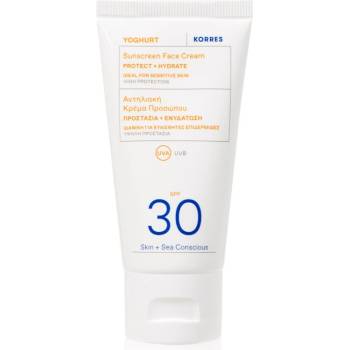 KORRES Yoghurt Sunscreen слънцезащитен крем за лице с висока UV защита SPF 30 50ml
