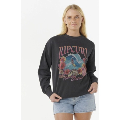 RIP CURL mikina Hawaii Classic Heritage Crew Washed Black