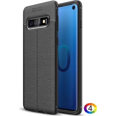 Samsung Galaxy S10 Удароустойчив Litchi Skin Калъф и Протектор