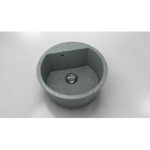 FAT Кръгла мивка Vanguard 223, Granicite, 251 City Grey, с включен сифон - bogdanmebel Мивка за вграждане