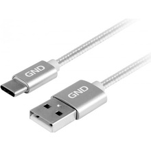 GND USBAC100MM08 USB / USB-C, opletený, 1m, titanium