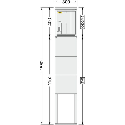 SFOS 300x1550x245 mm OZ-0/40 + F-0