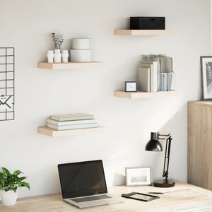vidaXL Рафтове за стена, 4 бр, 40x23, 5x4 см, инженерна дървесина (4010684)