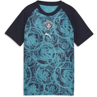 Детска тениска Puma Unisex Kids' Manchester City Short Sleeve Licensed T-Shirt - Navy/Blue