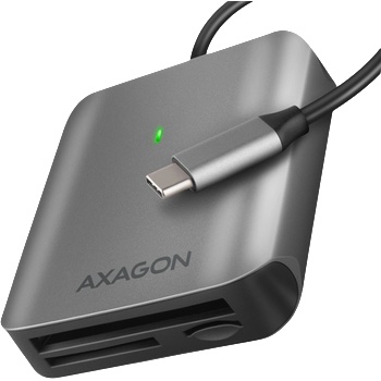 AXAGON CRE-S3C, MicroSD, SD, CF, USB 3.2 Type-C 15см, LED индикатор, Графит (Axagon CRE-S3C)