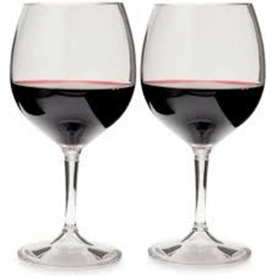 GSI OUTDOORS NESTING RED WINE GLASS SET CLEAR SET