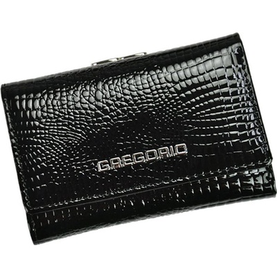 Gregorio dámska malá kožená peňaženka GF117 čierna