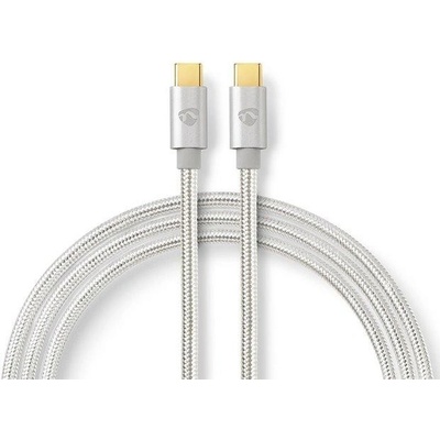 Nedis CCTB60800AL20 USB 2.0, USB-C™ Zástrčka, USB-C™ Zástrčka, 480 Mbps, 2m, stříbrný