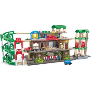 Hape Мултиетажен Градски Железопътен Комплект, Hape