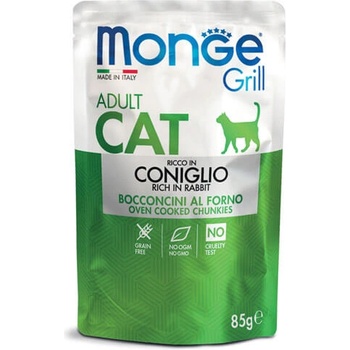 Monge Grill Cat Adult Rabbit хапки в сос за котки - 0.085кг