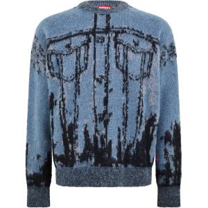 Diesel Суичър Diesel Men's Patmos Mgli Knitted Hoodie - Purple Imprsion