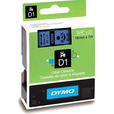 DYMO Етикети, DYMO, D1 Selbstklebend Schwarz auf Blau Rolle S0720860 (S0720860)