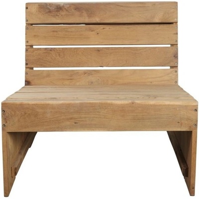 House Doctor, Venkovní křeslo - lehátko z teaku Woodie přírodní