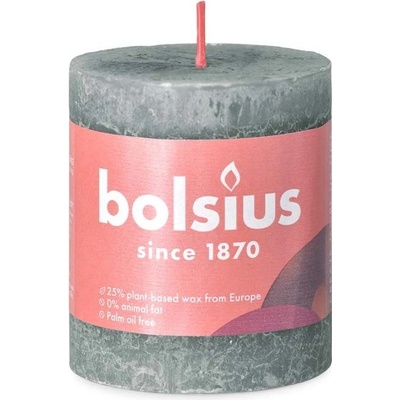 Bolsius Rustic Shine Válec 68x80mm Eucalyptus Green zelená