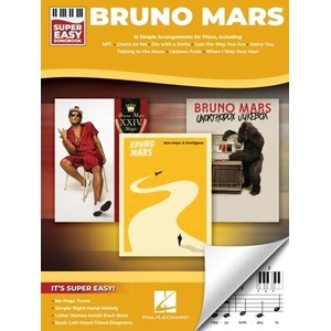 Bruno Mars - Super Easy Songbook: 15 Simple Arrangements for Piano with Lyrics (ISBN: 9798350153941)