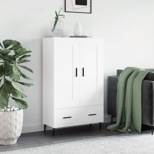 vidaXL Висок шкаф, бял, 69, 5x31x115 см, инженерно дърво (830340)