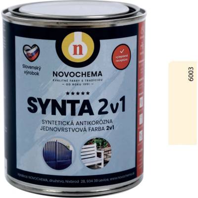 Novochema Synta 2v1 syntetická antikorozní jednovrstvá barva 2v1 0,75 kg 6003 Slonová kost