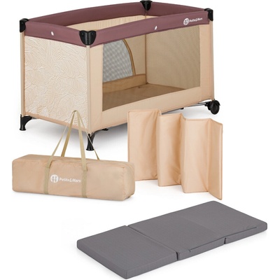 Petite&Mars Cestovní postýlka Nyja Urban Jungle Sand