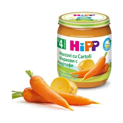 Hipp пюре БИО Ранни моркови с картофи - 125 г