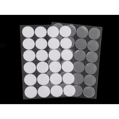 Stoklasa Suchý zip samolepicí kolečka Ø25 mm Balení: 1 karta, Varianta: 3 transparent 3 transparent