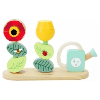 Classic world - Дървени кубчета за нанизване - Цветна градина (CW20101)