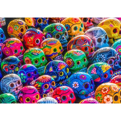 Enjoy - Puzzle Colorful Skulls - 1 000 piese