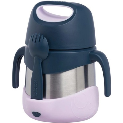 b.box Termoska na jedlo indigo / ružová 335 ml