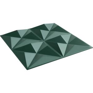 vidaXL Стенни панели 12 бр. 50 x 50 cm Оригами Зелен XPS Пяна (42046069)