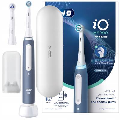 Oral-B iO Series 4 My Way Ocean Blue elektrická zubná kefka + hlavica (Oral-B iO Series 4 My Way Ocean Blue elektrická zubná kefka + hlavica)