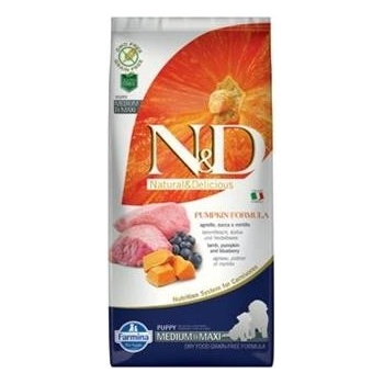 N&D Pumpkin Puppy Medium & Maxi Grain Free Lamb & Blueberry 12 kg