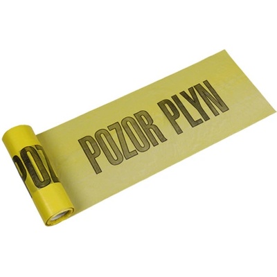 Den Braven Výstražná fólia 22 cm × 0,08 mm, dĺžka 20 m žltá - PLYN