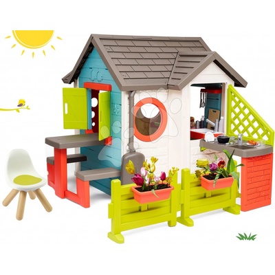 Smoby Domček so záhradnou reštauráciou Chef House DeLuxe s nadstavbovým riešením a stoličkou