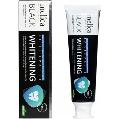 Bieliaca Melica Organic Bez fluoridu s čiernym uhlím 100 ml