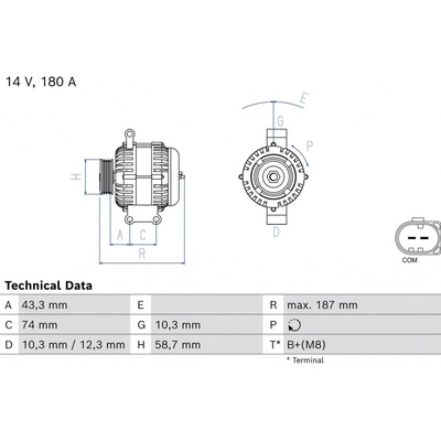 generátor BOSCH 0 986 085 970