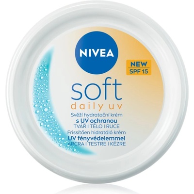 Nivea Soft Daily UV хидратиращ защитен крем за тяло и лице SPF 15 100ml