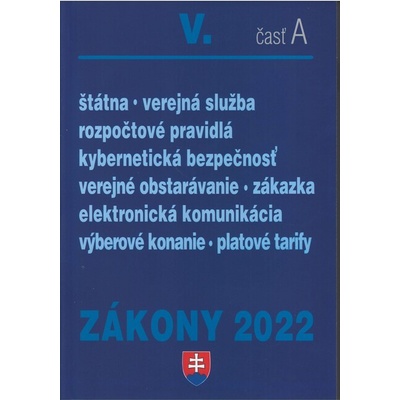Zákony V-A/2022 – verejná správa