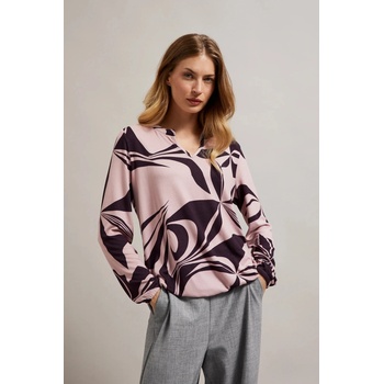 Moodo Суитшърт с геометричен десен в розово Moodo Moodo | Rozov | ЖЕНИ | 38