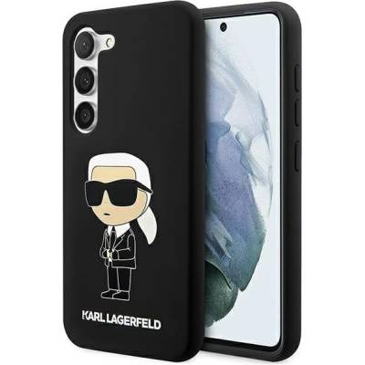 KARL LAGERFELD Кейс Karl Lagerfeld KLHCS23MSNIKBCK за Samsung Galaxy S23 Plus S916, твърд, черен / черен, Silicone Ikonik