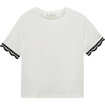 MANGO Тениска 'tagli' бяло, размер xxs