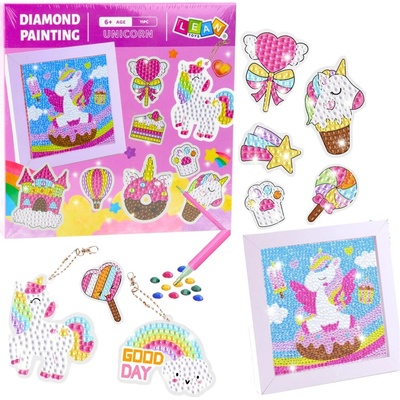 LEAN Toys Diamantová mozaika přívěšky jednorožci barevné 25149 – Hledejceny.cz