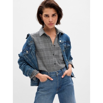 Gap Flanelová košeľa oversize Tmavomodrá