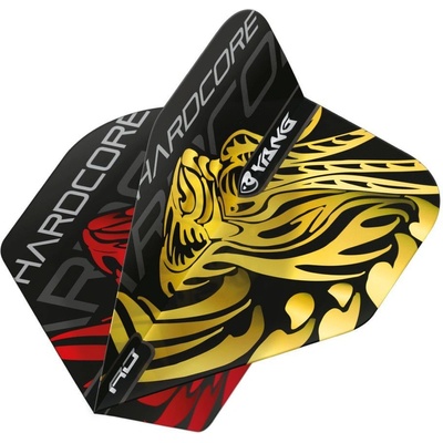 Red Dragon Yin Yang Jonny Clayton zlato-červené, 100 mikrónové