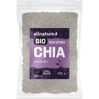 Allnature Chia semienka BIO semienka v BIO kvalite 100 g