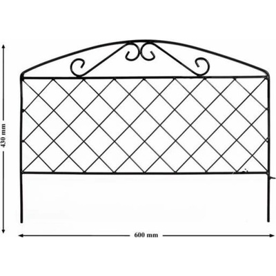 Dekorativní plot, 60 x 43 cm