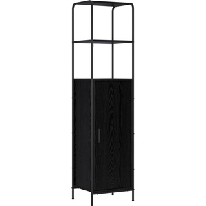 vidaXL Висок шкаф Черен дъб 40 x 33 x 161 см Инженерна дървесина (8013866)