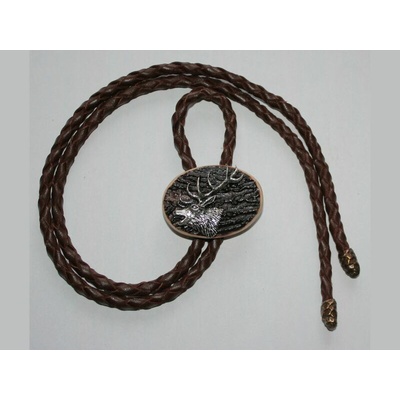 Odimon Poľovnícka kravata jeleň-hlava z profilu jeden paroh